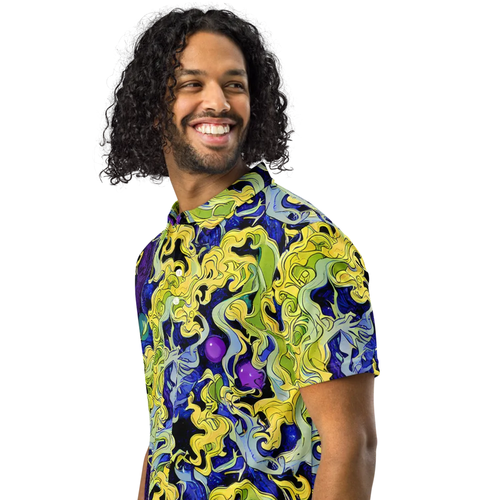 Lemon Riot on Men's Slim Fit Polo Shirt — Left Front