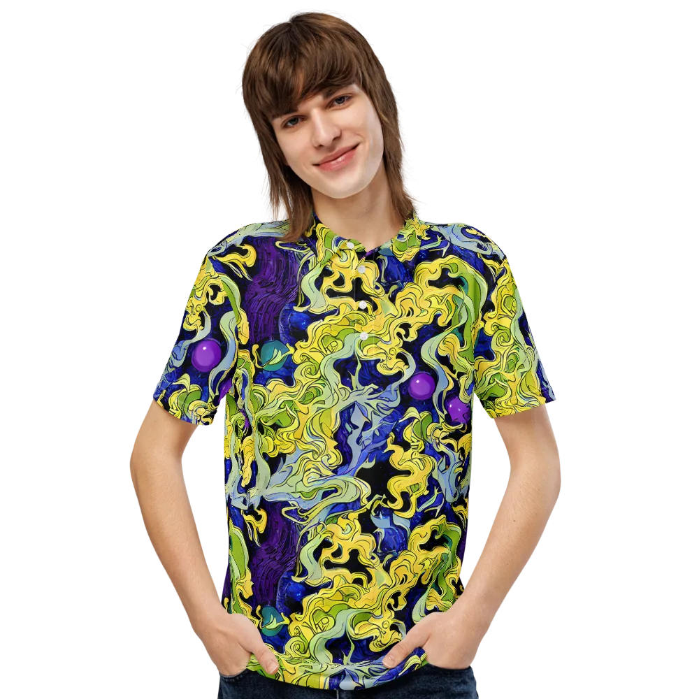 Lemon Riot on Men's Slim Fit Polo Shirt — Front