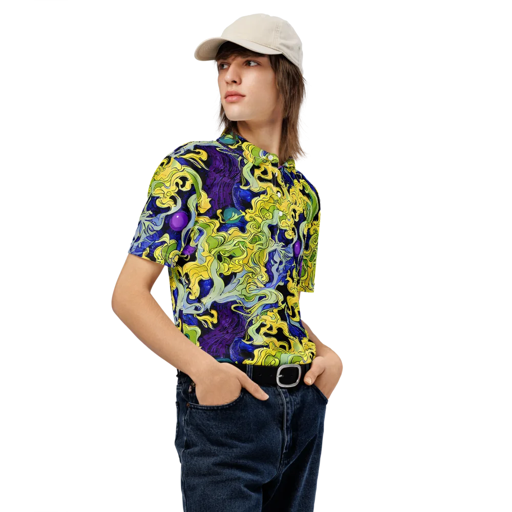 Lemon Riot on Men's Slim Fit Polo Shirt — Right Front