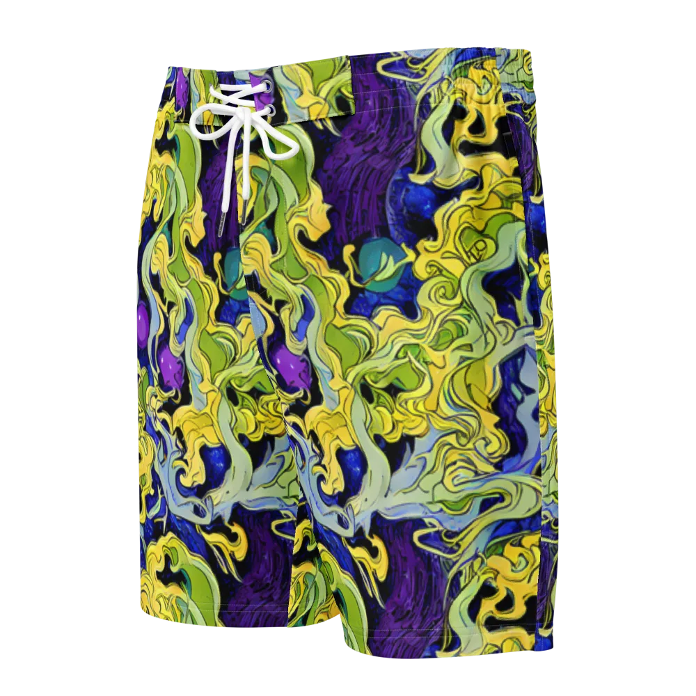 Lemon Riot on Men's Board Shorts — Front