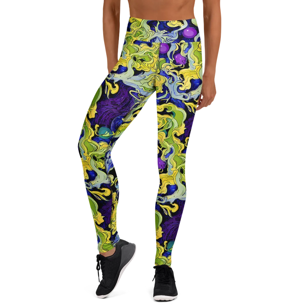Lemon Riot on Yoga Leggings — Front