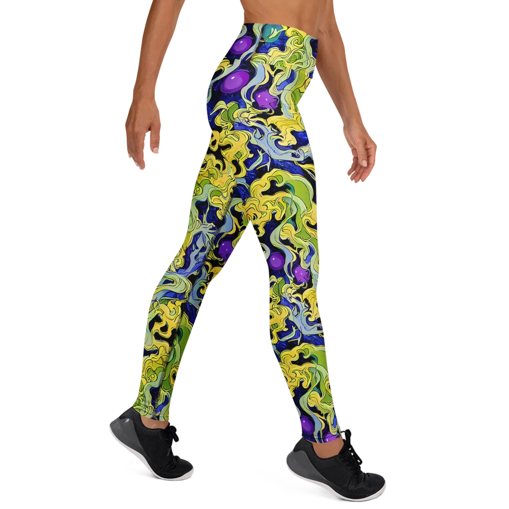 Lemon Riot on Yoga Leggings — Right
