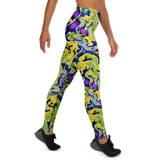 Lemon Riot on a Yoga Leggings