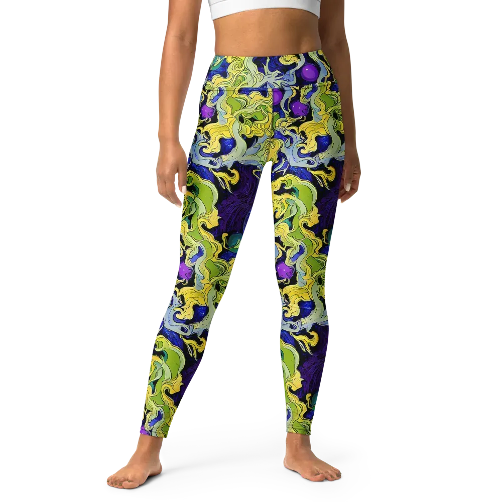 Lemon Riot on Yoga Leggings — Front