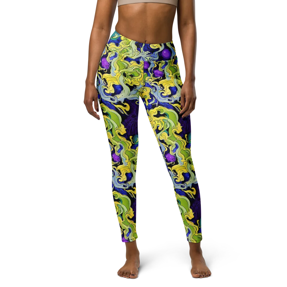 Lemon Riot on Yoga Leggings — Front