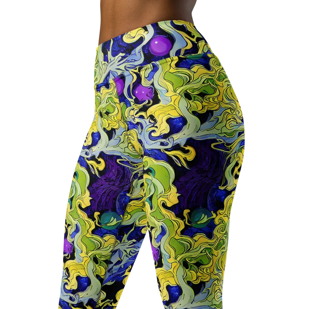 Lemon Riot on Yoga Leggings — Left Front