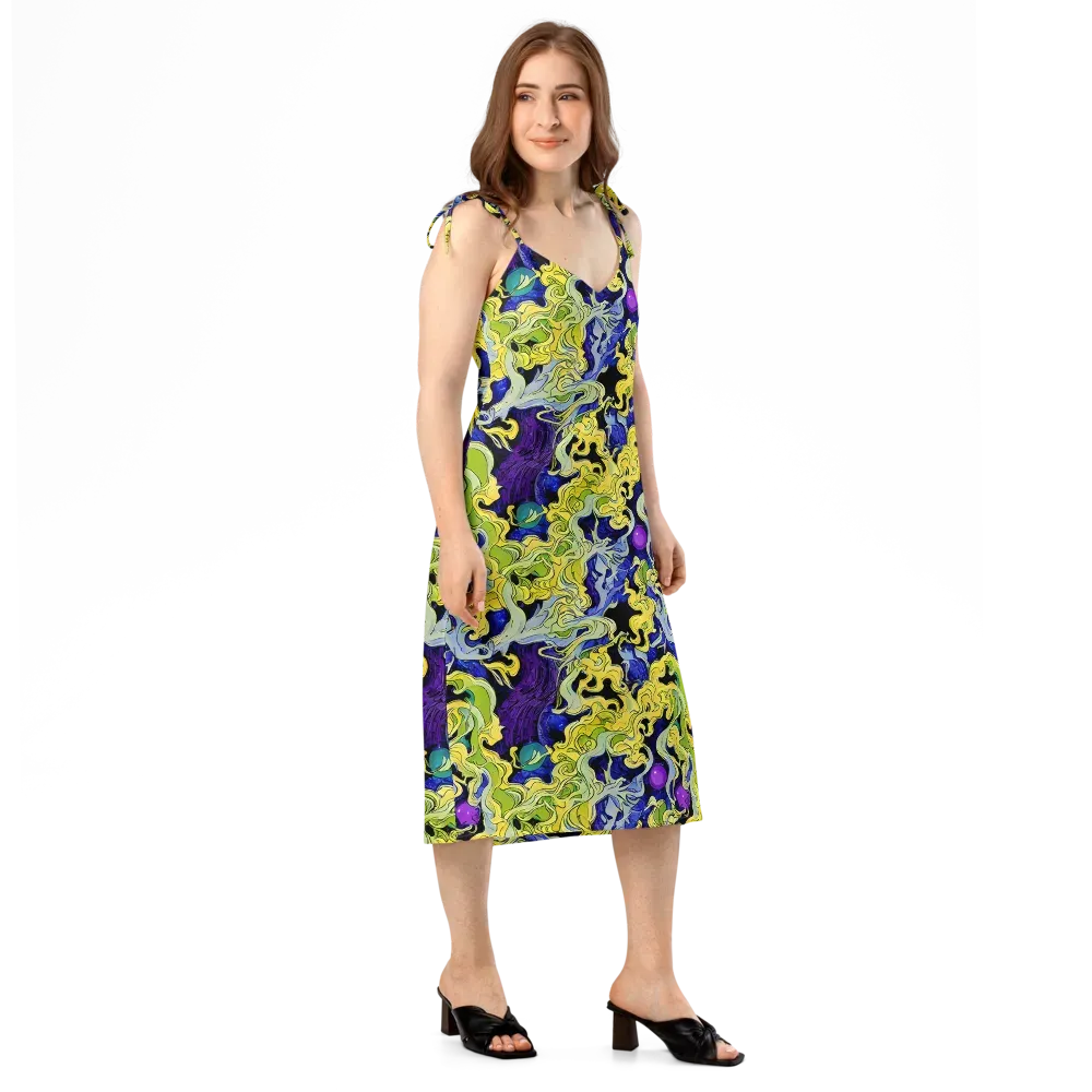 Lemon Riot on Slip Dress — Right Front