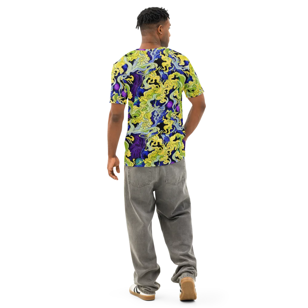 Lemon Riot on Men's Cotton Crew Neck T-Shirt — Back