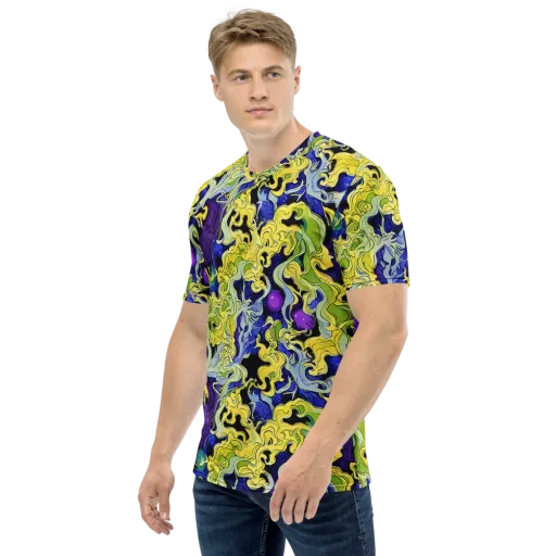Lemon Riot on a Men's Crew Neck T-Shirt