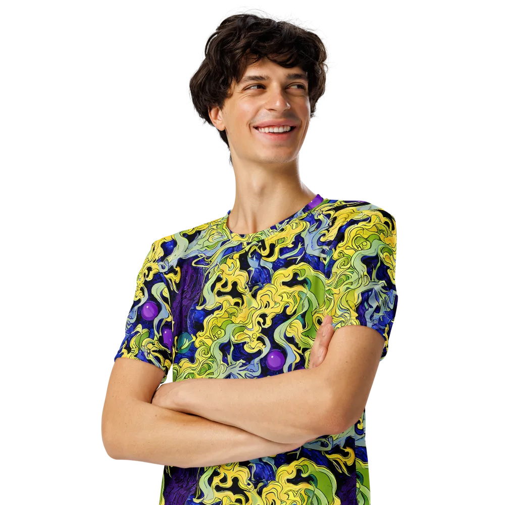 Lemon Riot on Men's Crew Neck T-Shirt — Left Front