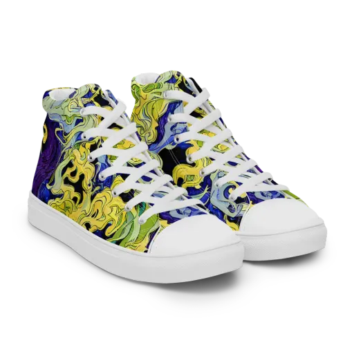 Lemon Riot on a Women's High Top Canvas Shoes