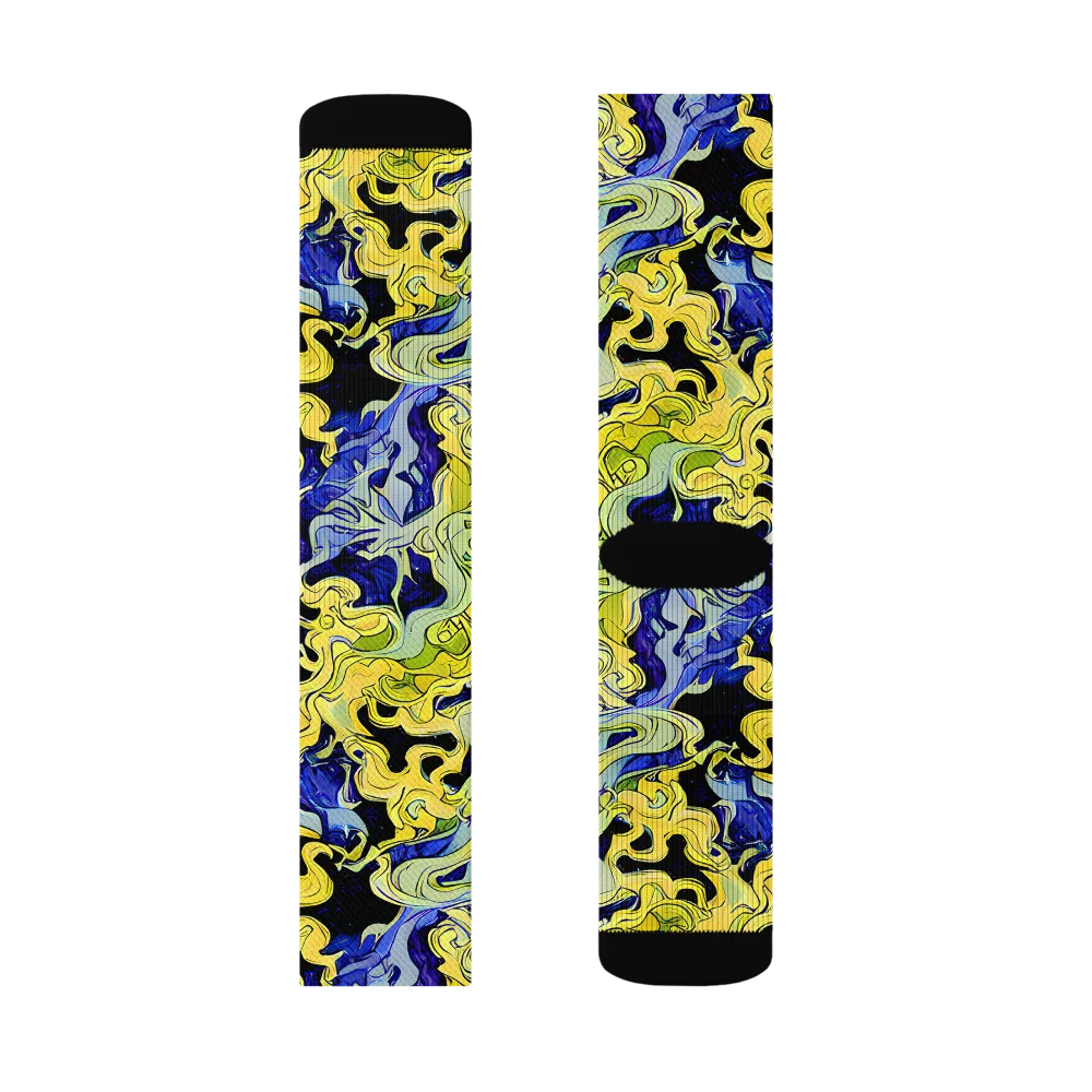 Lemon Riot on Socks — Left Sock