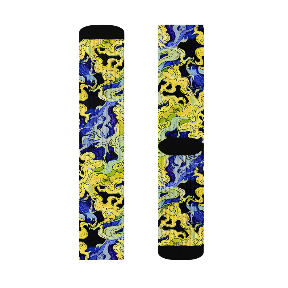 Lemon Riot on Socks — Right Sock
