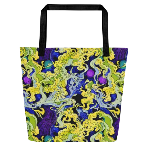Lemon Riot on a Large Tote Bag W/ Pocket