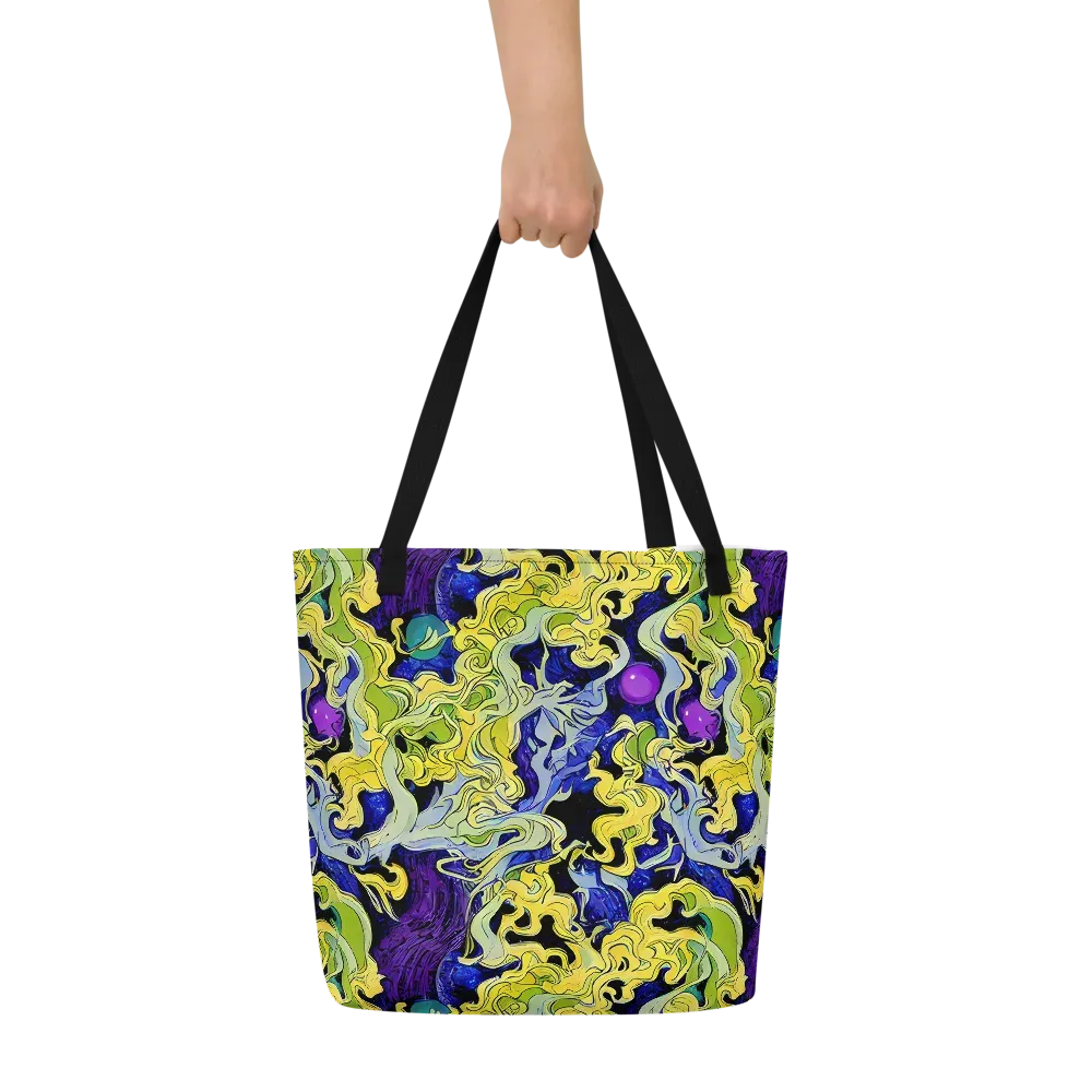 Lemon Riot on Large Tote Bag W/ Pocket — Front