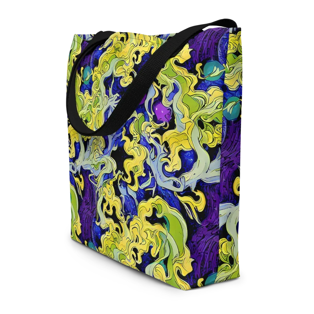 Lemon Riot on Large Tote Bag W/ Pocket — Front