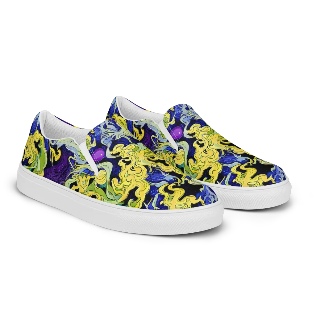 Lemon Riot on Women's Slip-On Canvas Shoes — Right Front