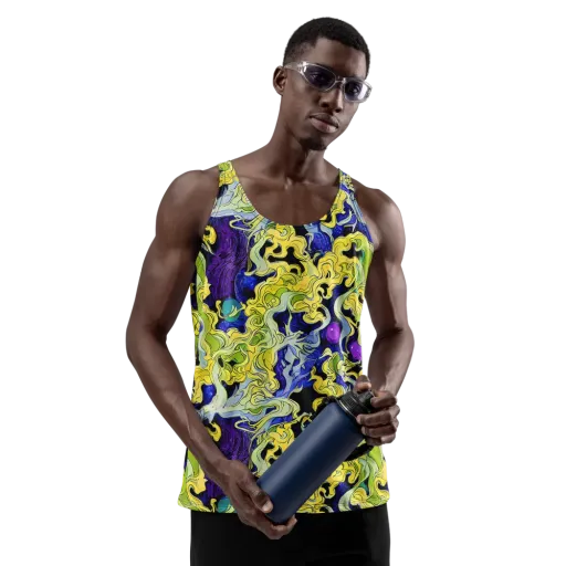 Lemon Riot on a Men's Tank Top