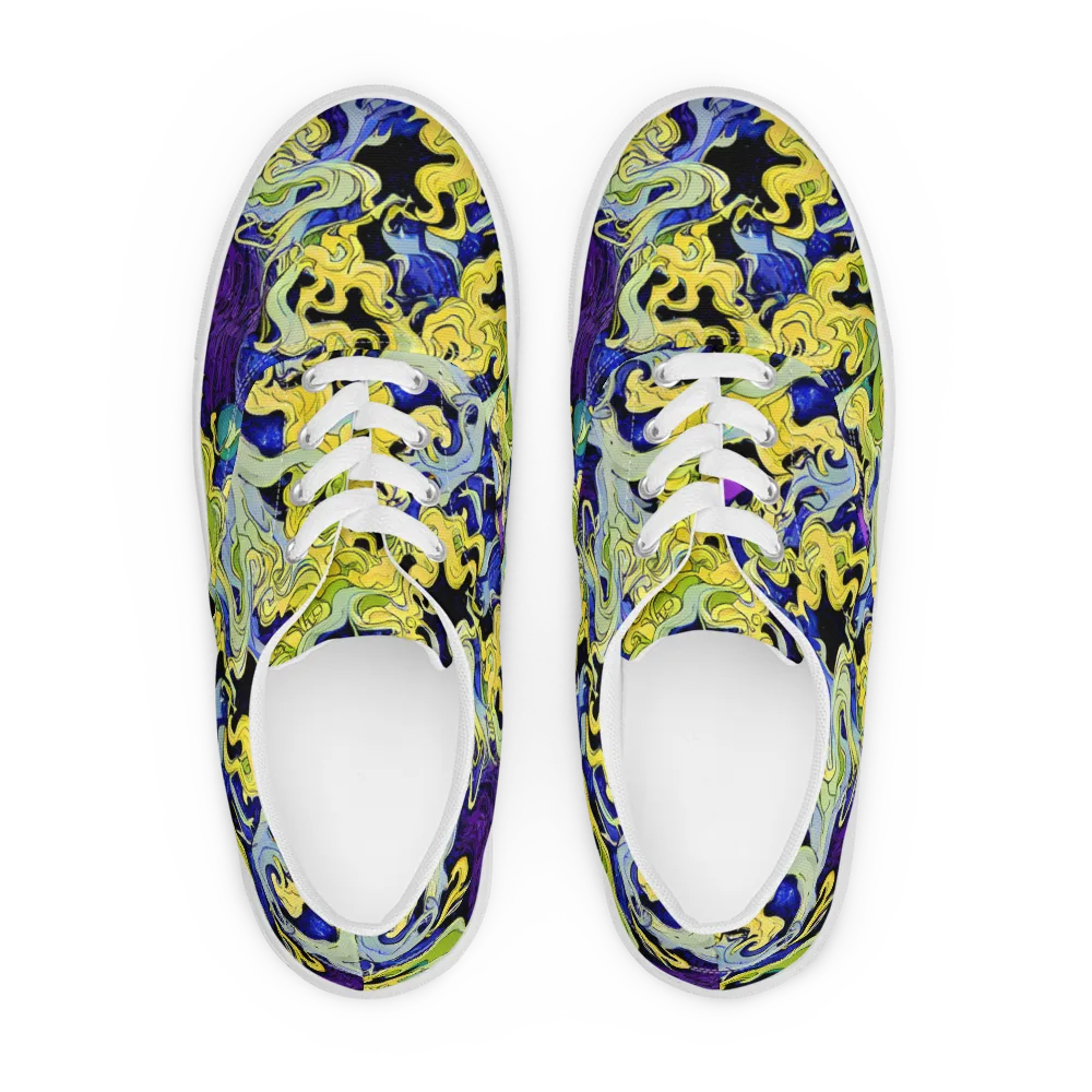 Lemon Riot on Men's Lace-Up Canvas Shoes — Front