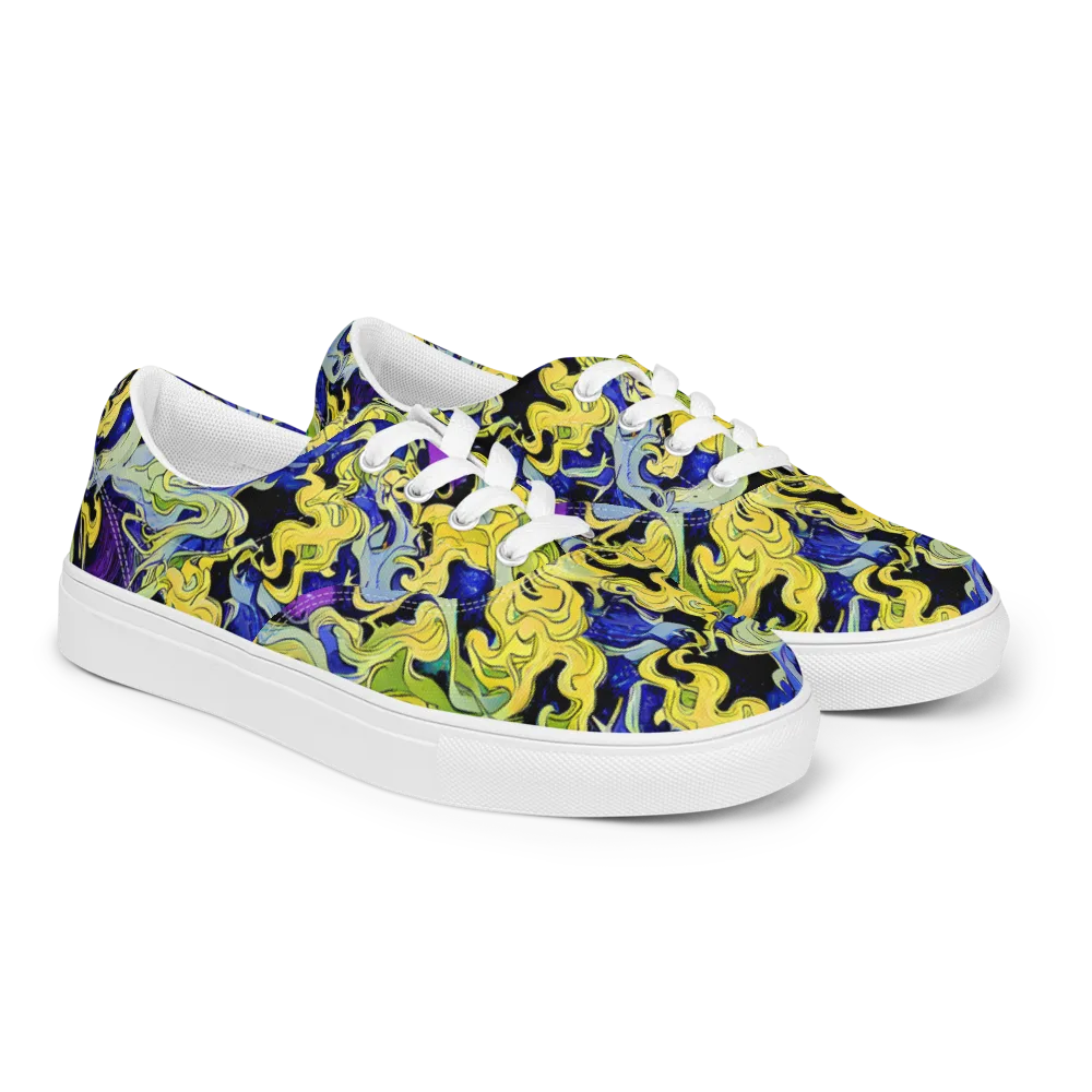 Lemon Riot on Men's Lace-Up Canvas Shoes — Right Front