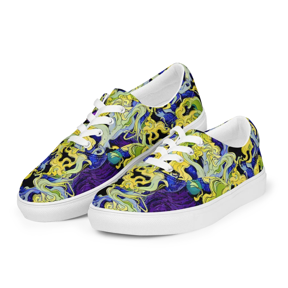 Lemon Riot on Men's Lace-Up Canvas Shoes — Left Front