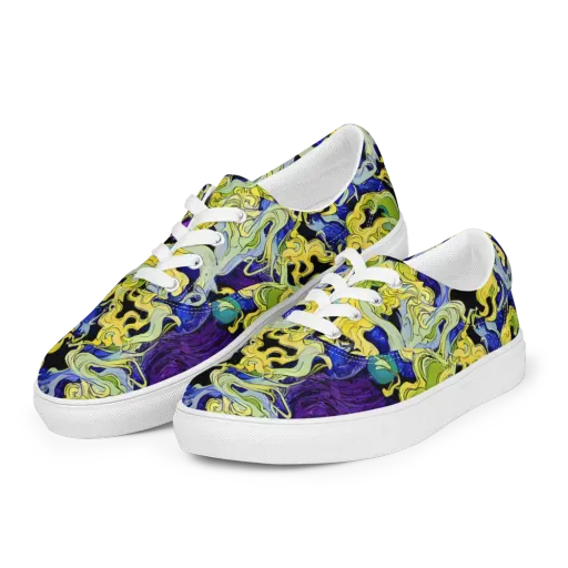 Lemon Riot on a Men's Lace-Up Canvas Shoes
