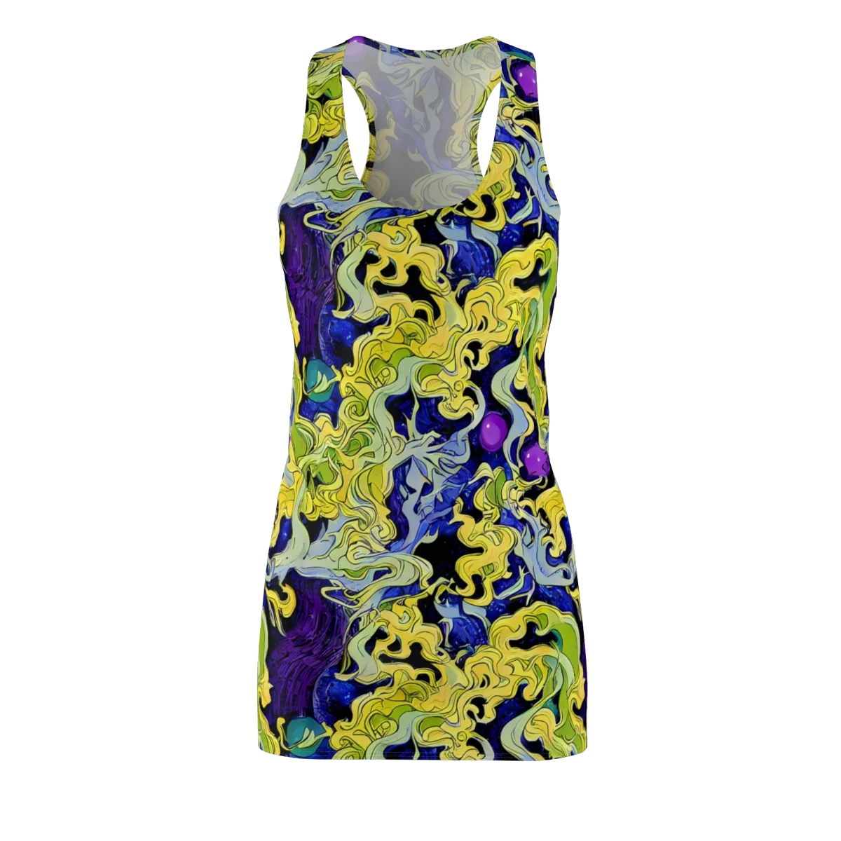 Lemon Riot on Racerback Dress — Front