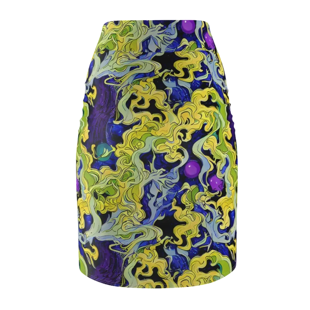 Lemon Riot on Pencil Skirt — Back