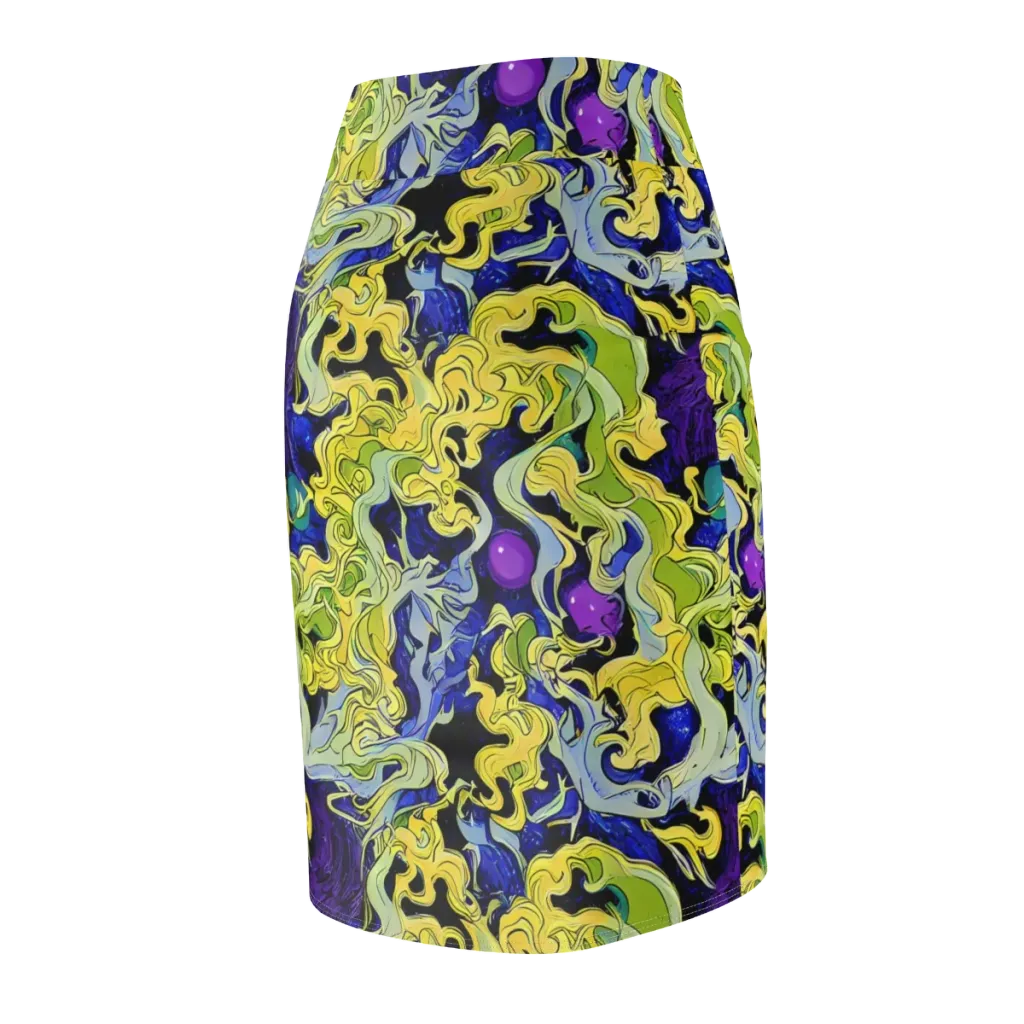 Lemon Riot on Pencil Skirt — Back Side