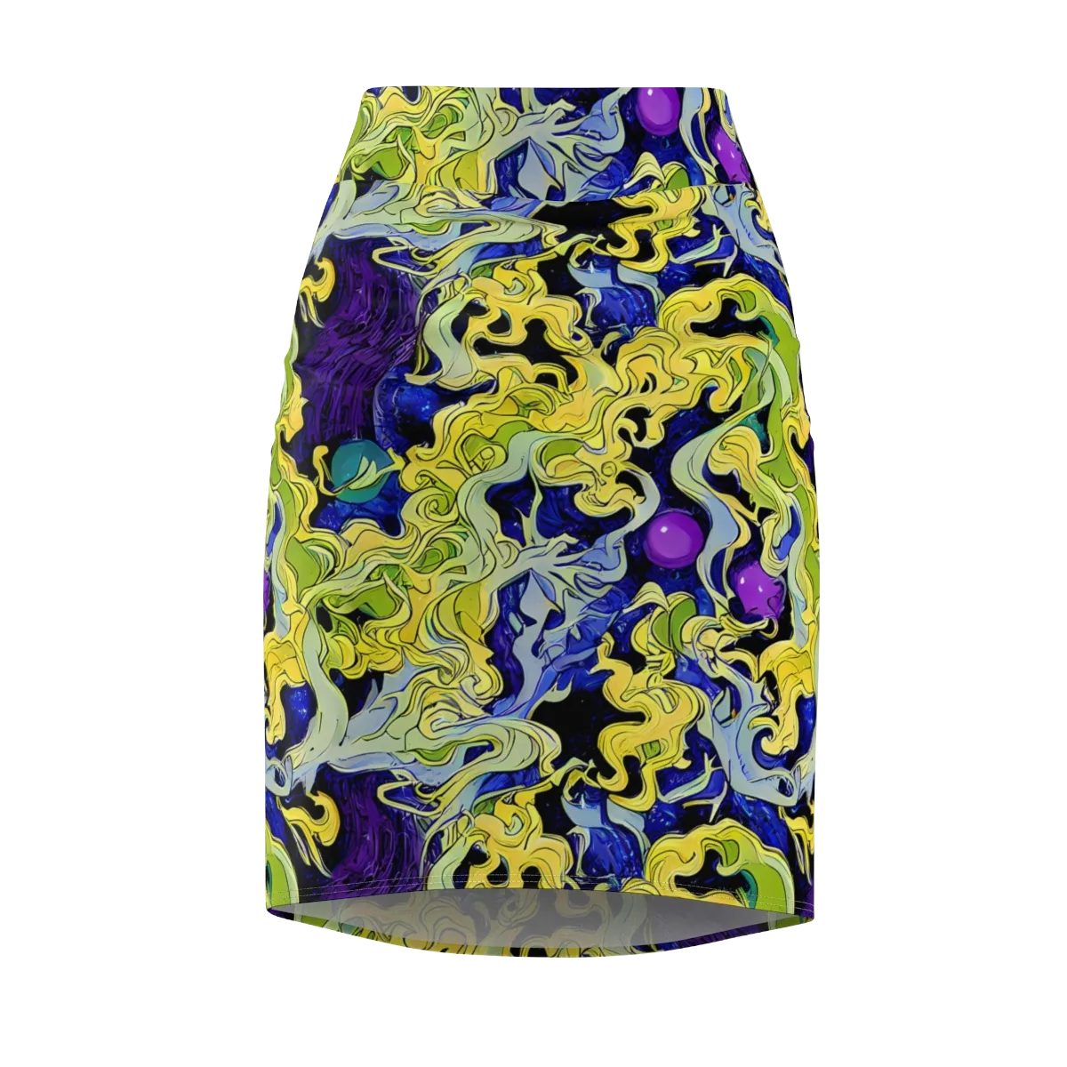 Lemon Riot on Pencil Skirt — Front
