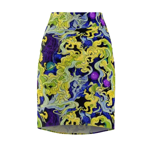 Lemon Riot on a Pencil Skirt