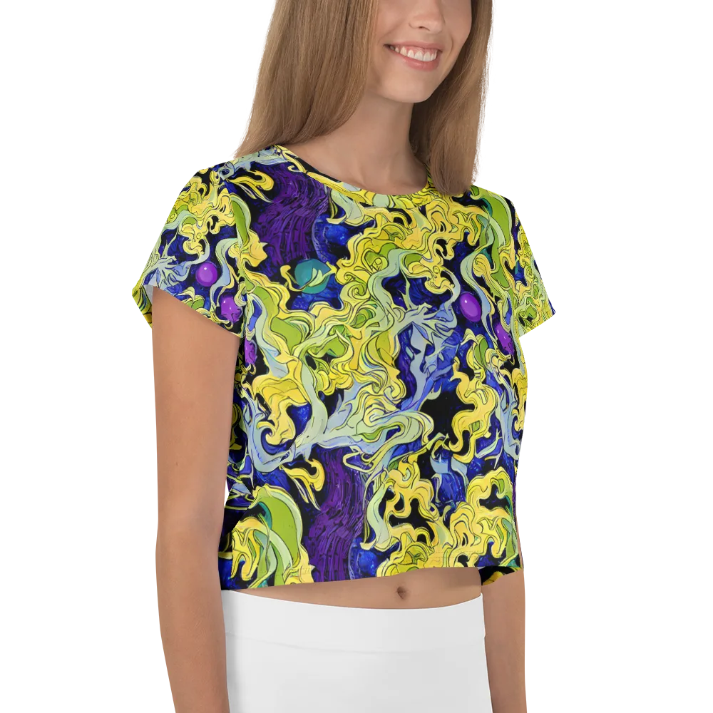 Lemon Riot on Crop Tee — Right