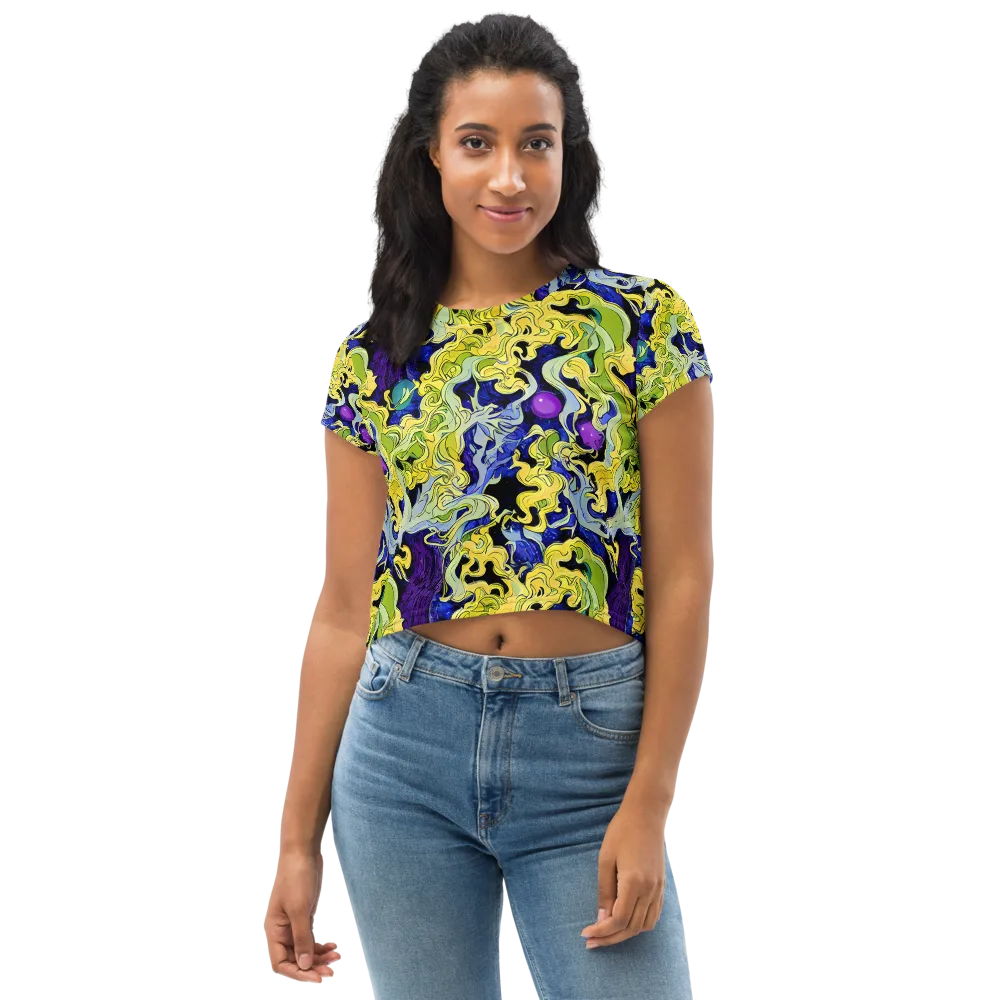Lemon Riot on Crop Tee — Front
