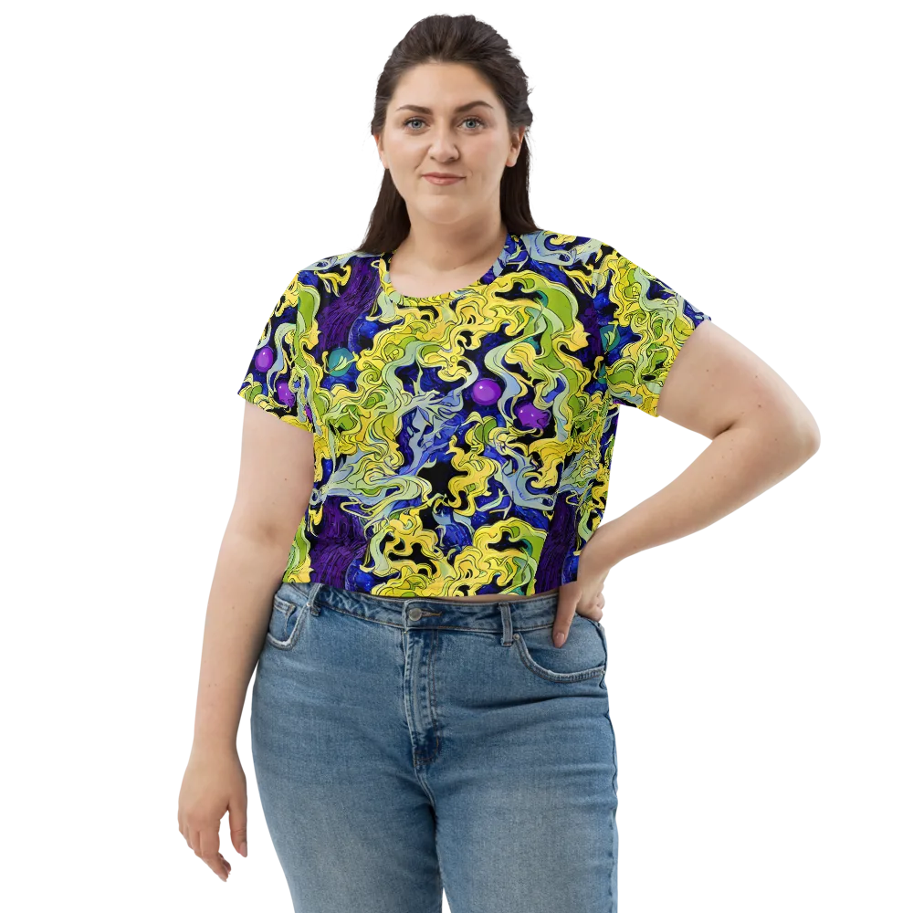 Lemon Riot on Crop Tee — Front