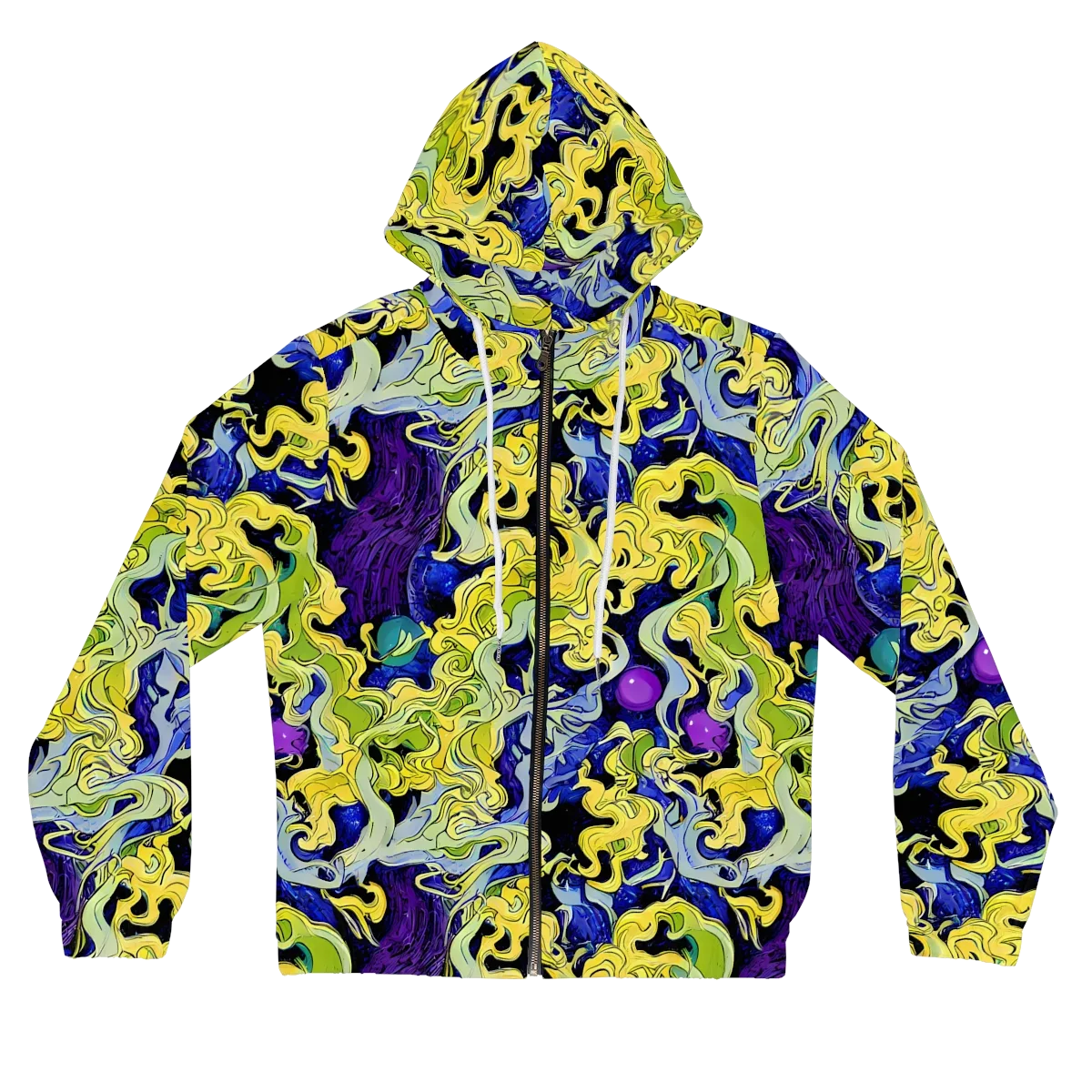 Lemon Riot on Women's Full-Zip Hoodie — Front