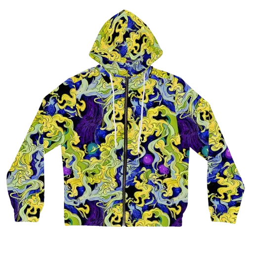 Lemon Riot on a Women's Full-Zip Hoodie