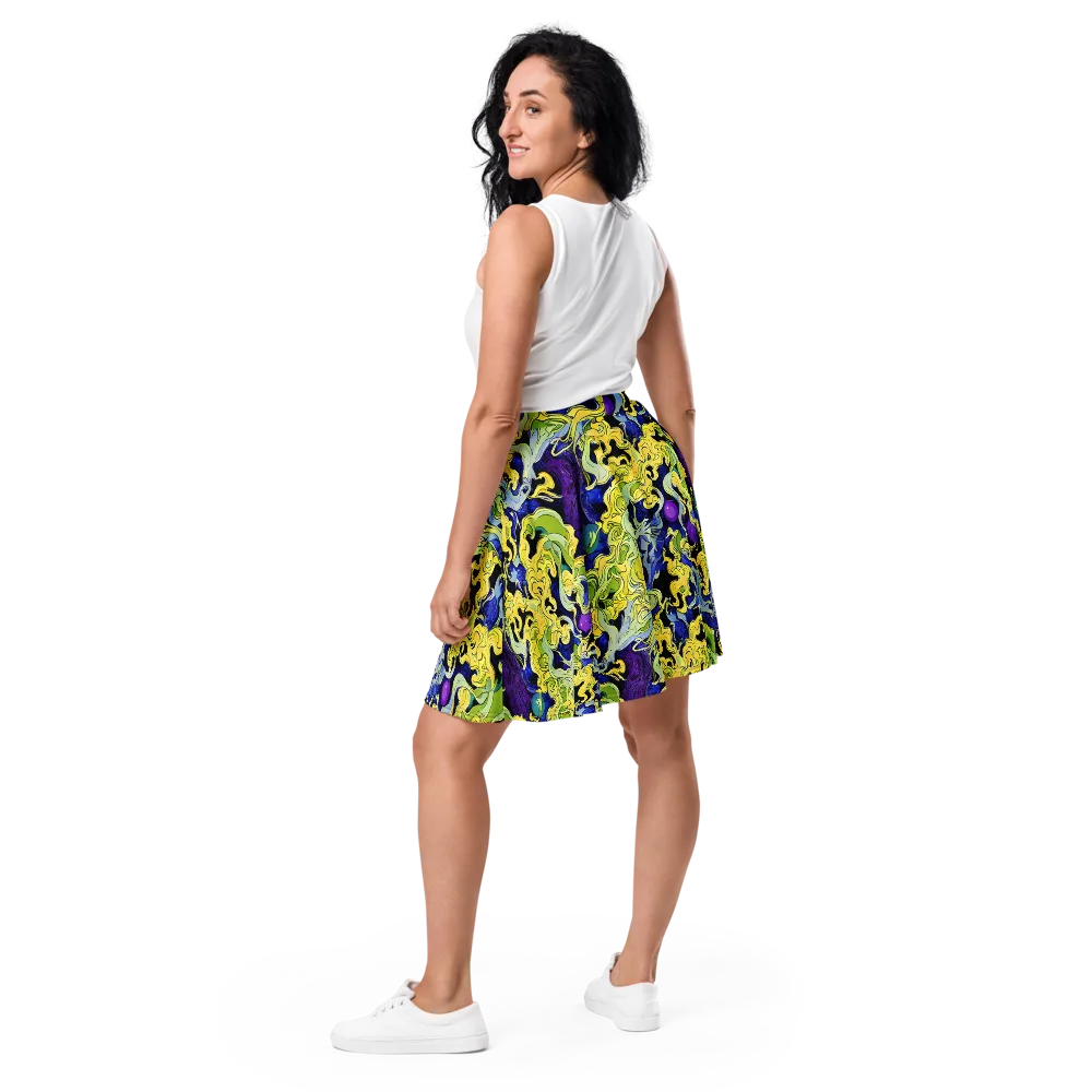 Lemon Riot on Skater Skirt — Back