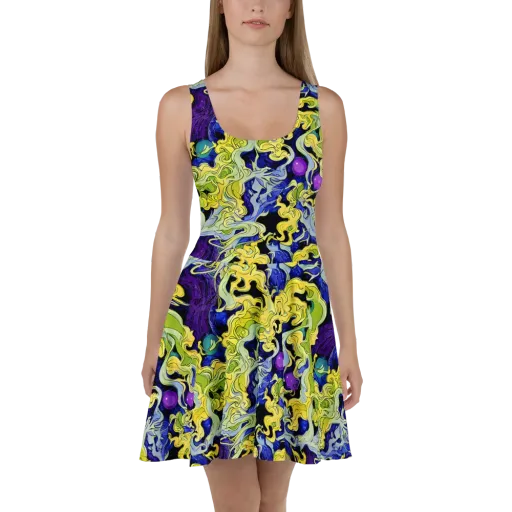Lemon Riot on a Skater Dress