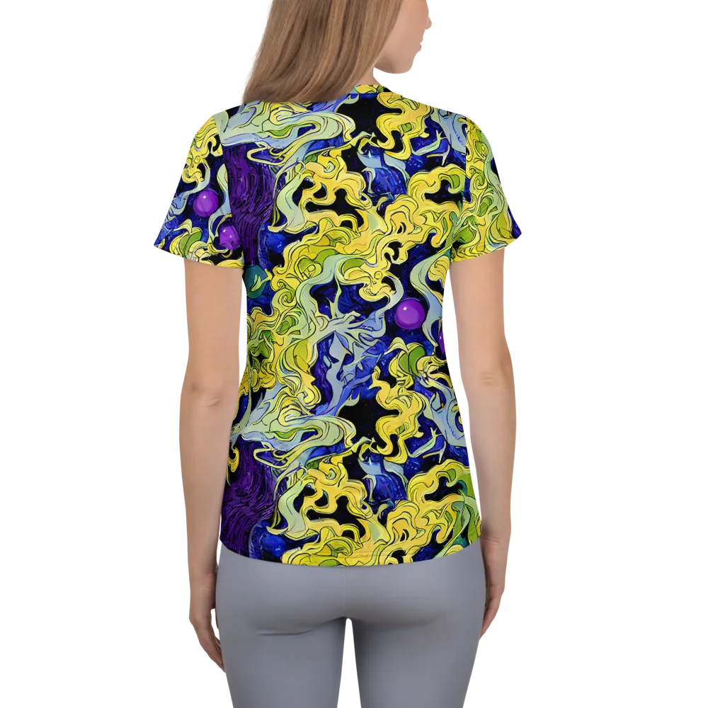 Lemon Riot on Women's Athletic T-Shirt — Back
