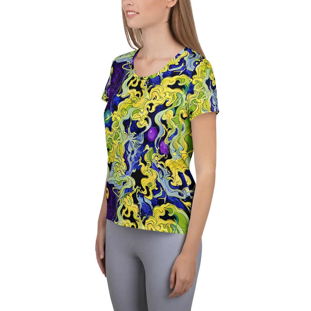 Lemon Riot on Women's Athletic T-Shirt — Left