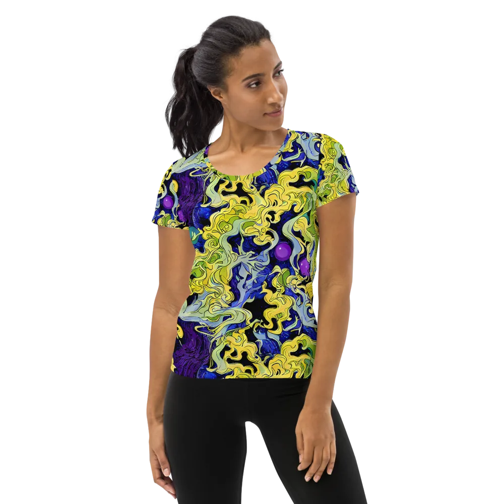 Lemon Riot on Women's Athletic T-Shirt — Front