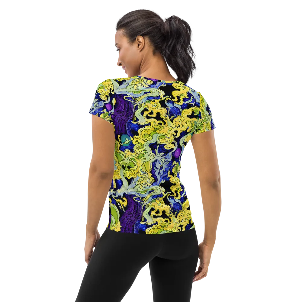 Lemon Riot on Women's Athletic T-Shirt — Back