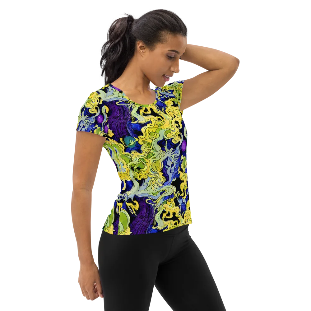 Lemon Riot on Women's Athletic T-Shirt — Right