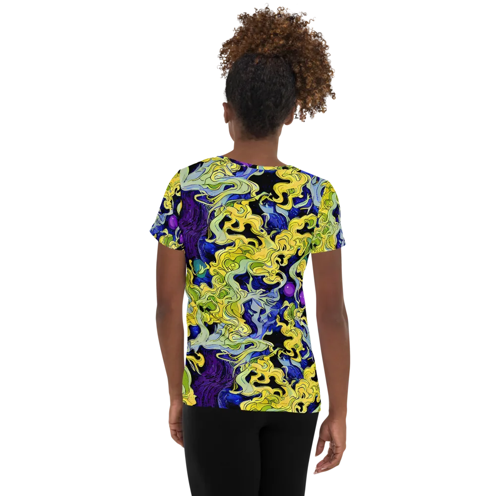 Lemon Riot on Women's Athletic T-Shirt — Back