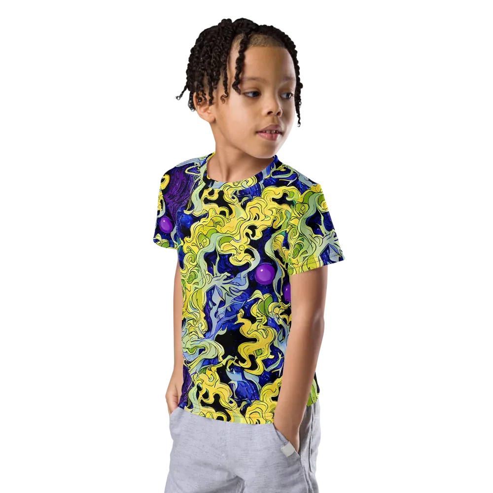 Lemon Riot on Kids Crew Neck T-Shirt — Left Front