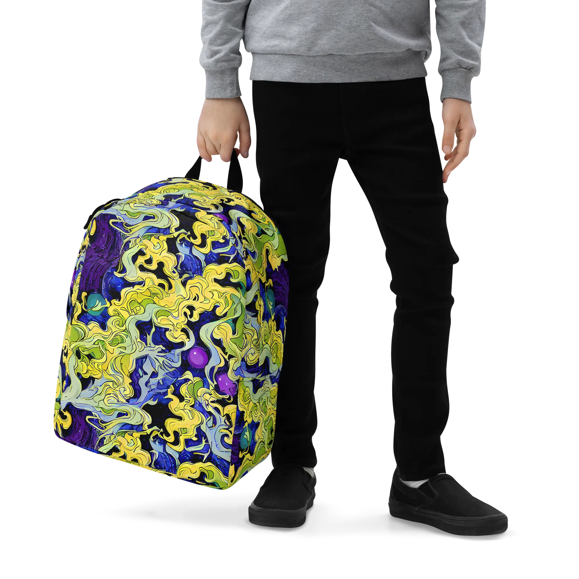 Lemon Riot on Minimalist Backpack — Zoomed-in