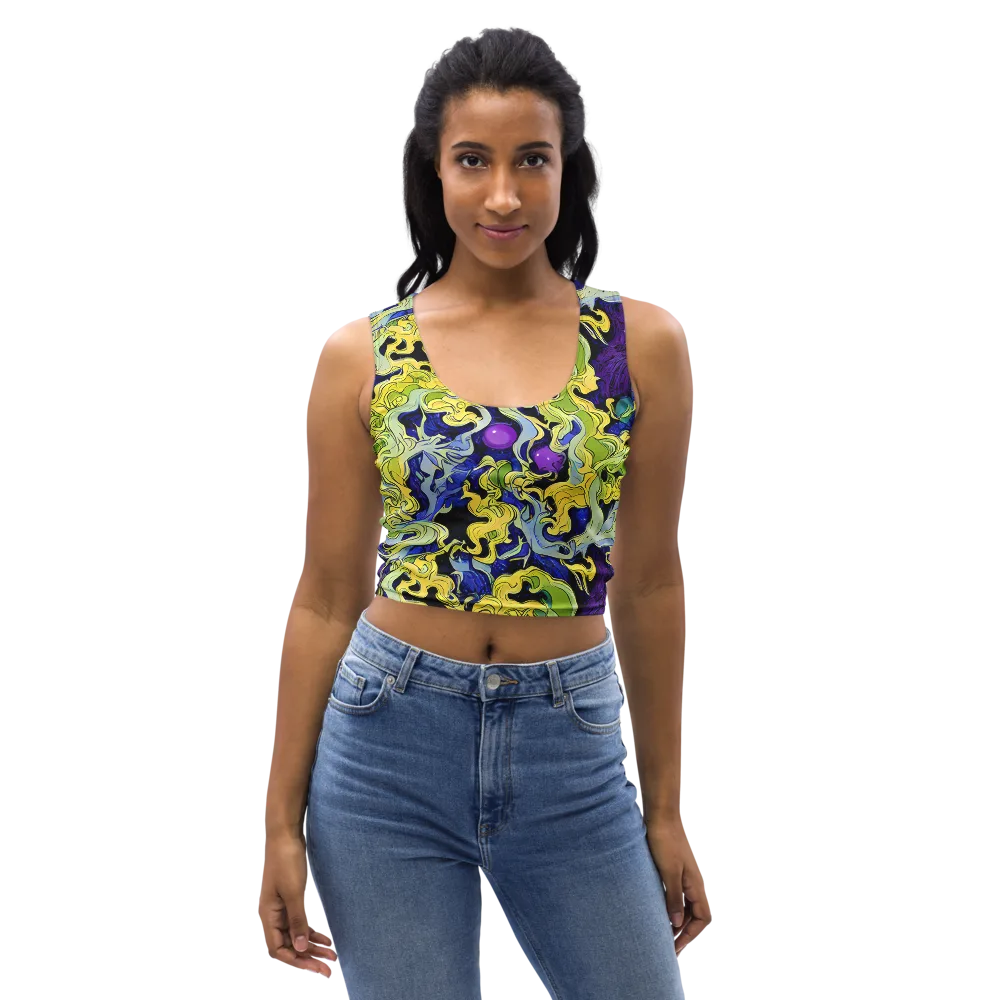 Lemon Riot on Crop Top — Front