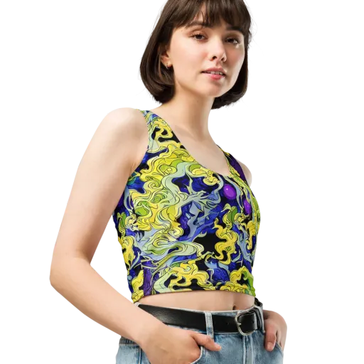 Lemon Riot on a Crop Top