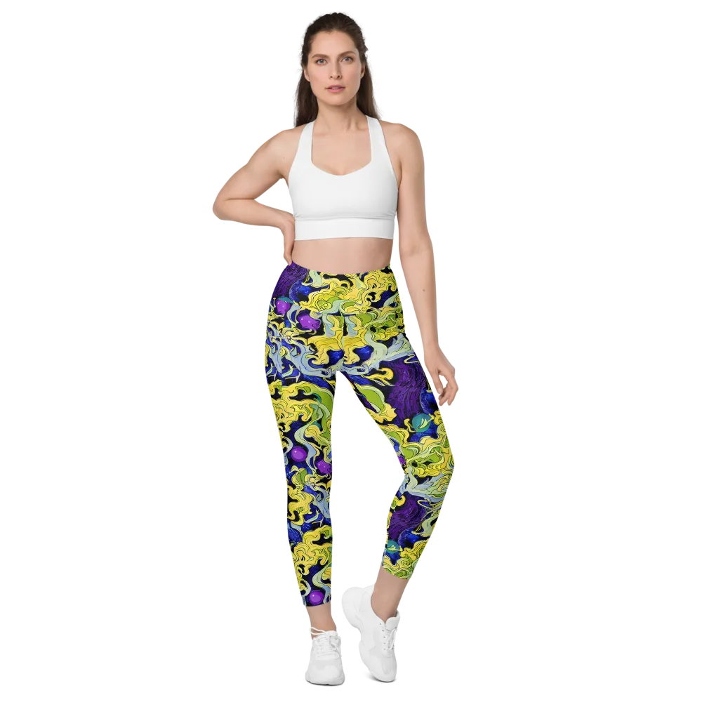 Lemon Riot on Leggings with Pockets — Front