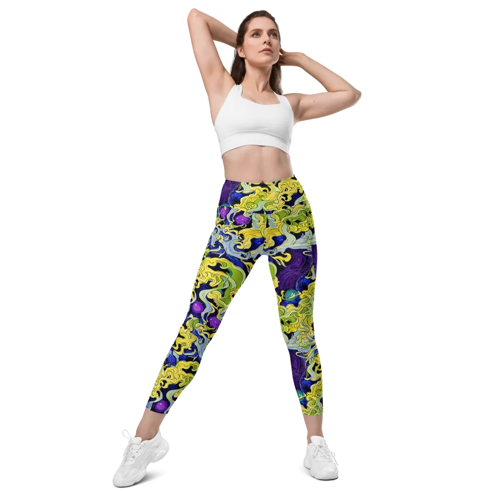 Lemon Riot on Leggings with Pockets — Front
